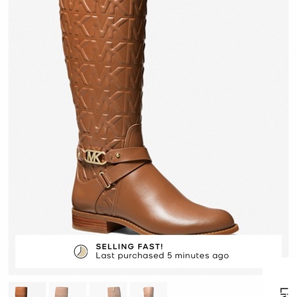 Michael Kors Kincaid Embossed Riding Boot size 11 wide calf. - Picture 2 of 4